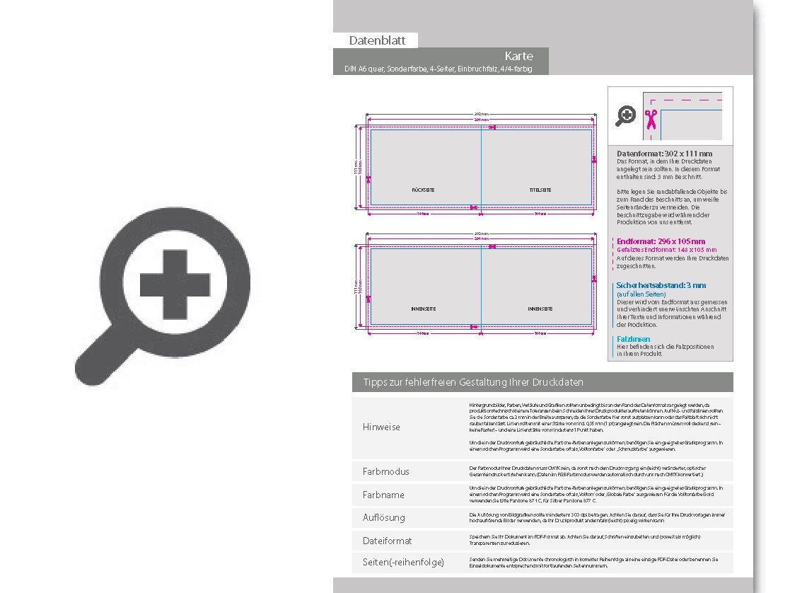 Product Bild taufkarte_din_a6_quer_4-seiter_4_4_farbig_+_sonderfarbe_gold