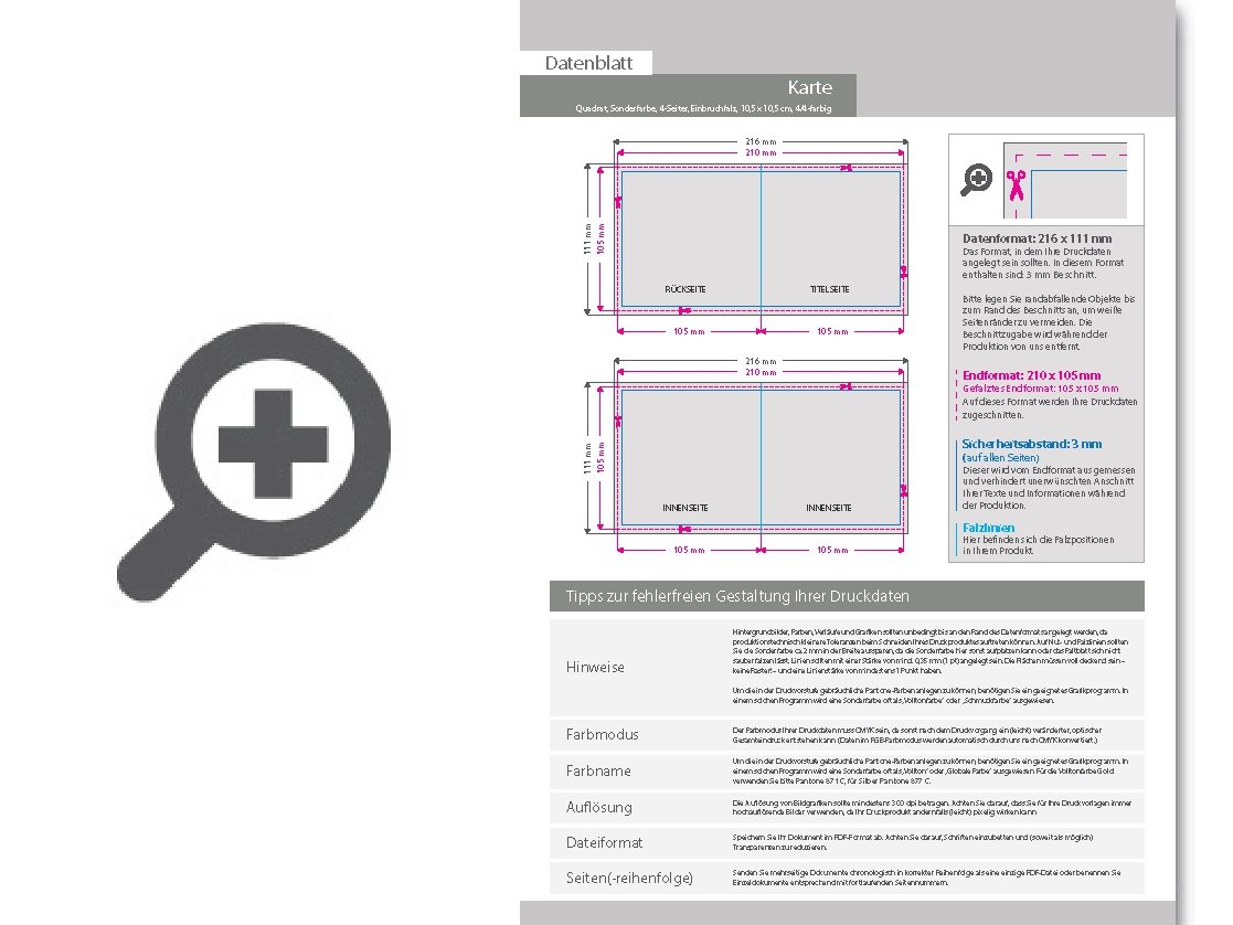 Product Bild taufkarte_quadrat_105_x_105_mm_4-seiter_4_4_farbig_+_sonderfarbe_silber